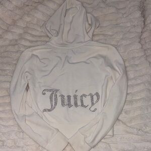 Juicy Couture Women's White Zip-Up Hoodie